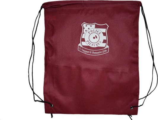 Police Pictures Drawstring Bag