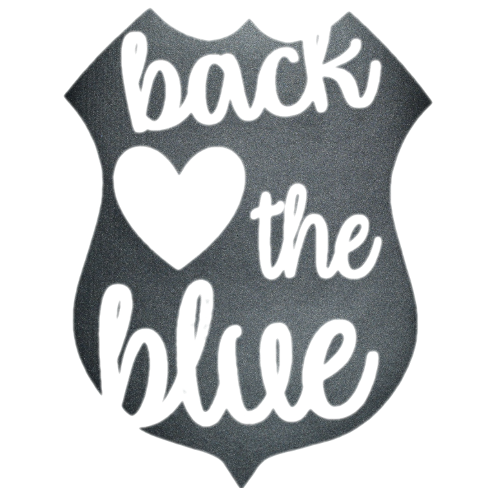 Back The Blue Car Decal