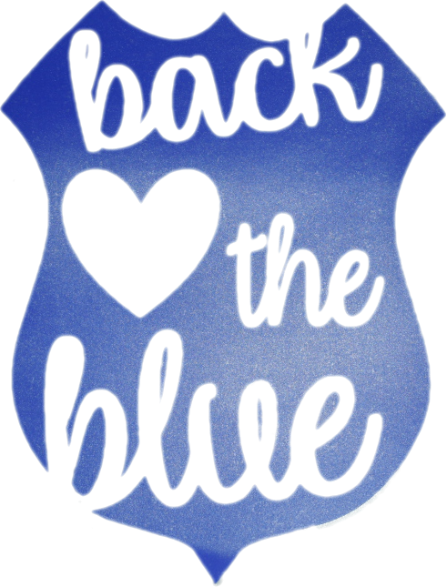 Back The Blue Car Decal