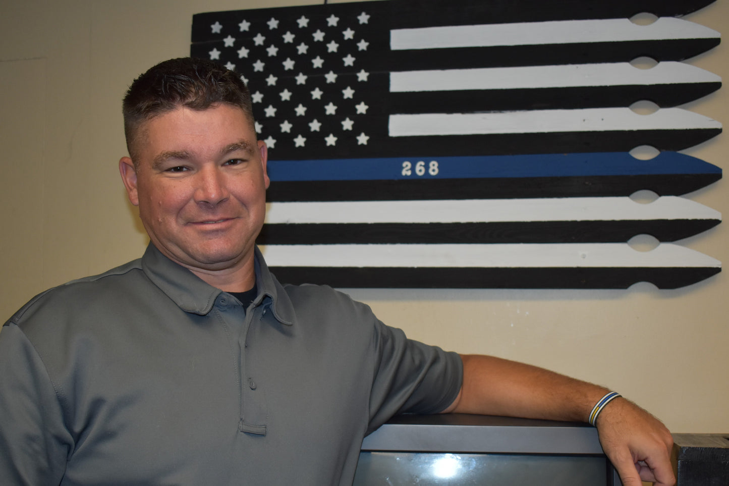 Thin Gold Line - Thin Blue Line Wristband