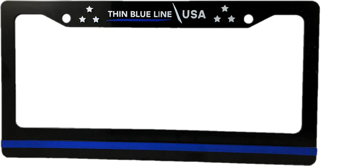 License Plate Frame- Thin Blue Line
