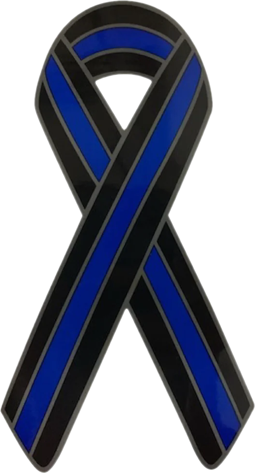 Thin Blue Line Ribbon Sticker
