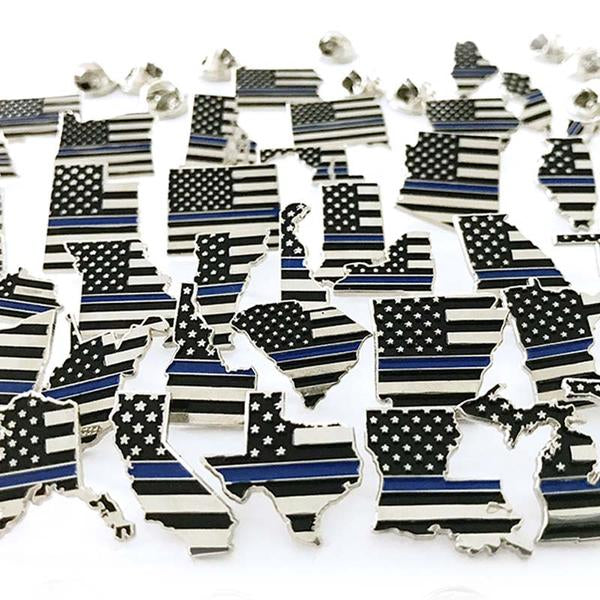 Pins 3/4" Thin Blue Line States
