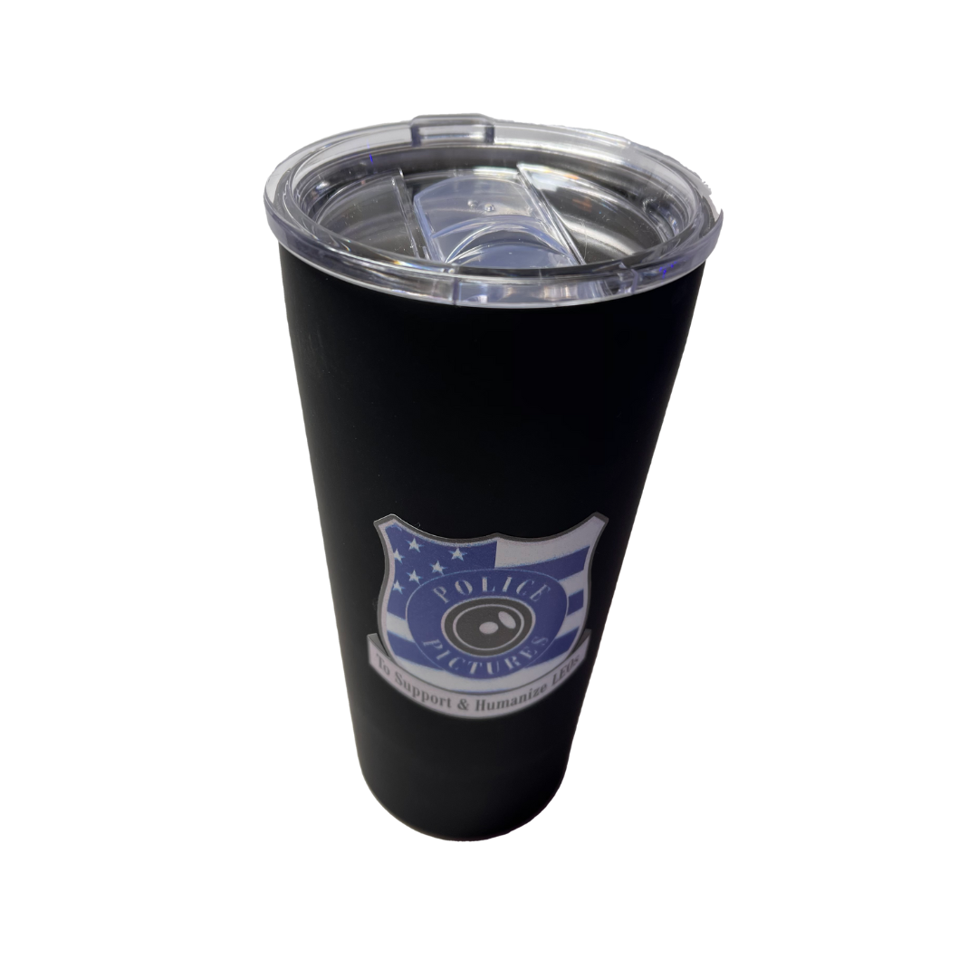 Tumbler 20 oz Black with Sticker logo