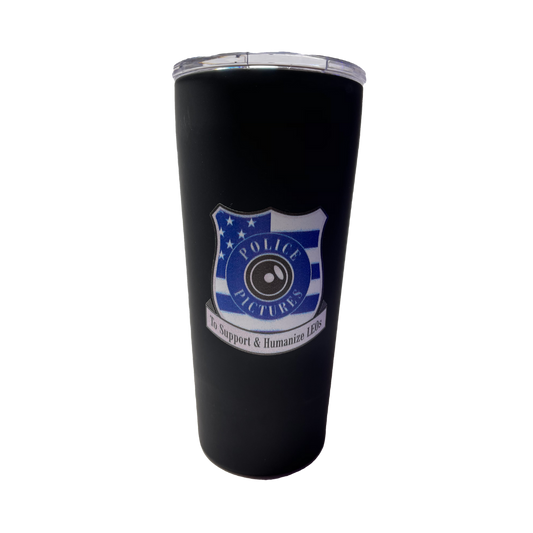 Tumbler 20 oz Black with Sticker logo