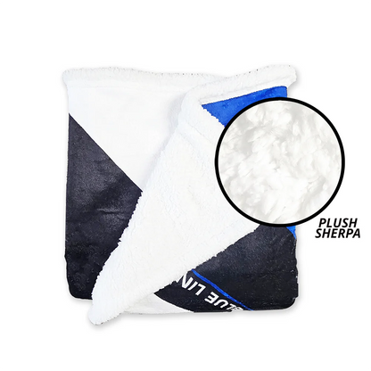 Thin Blue Line Sherpa Throw Blanket