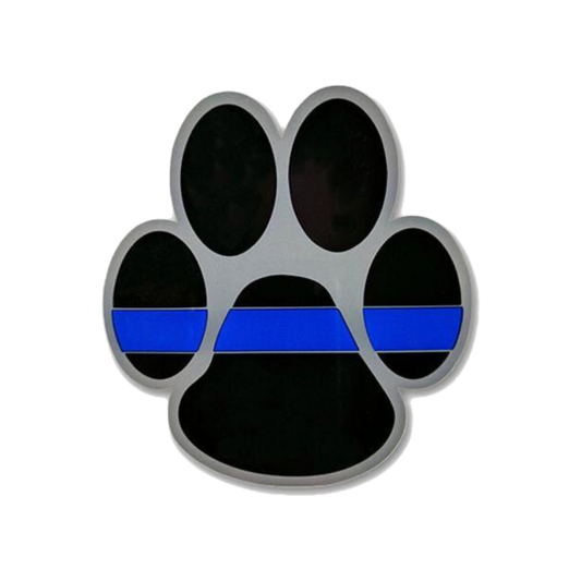 Thin Blue Line Paw Sticker 3x3.5 inches