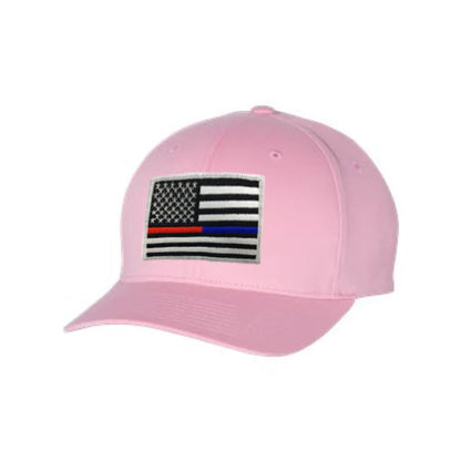 FlexFit Dual Line American Flag Hat, Pink - FOF