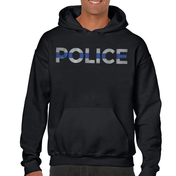 MEN'S HOODIE - POLICE THIN BLUE LINE