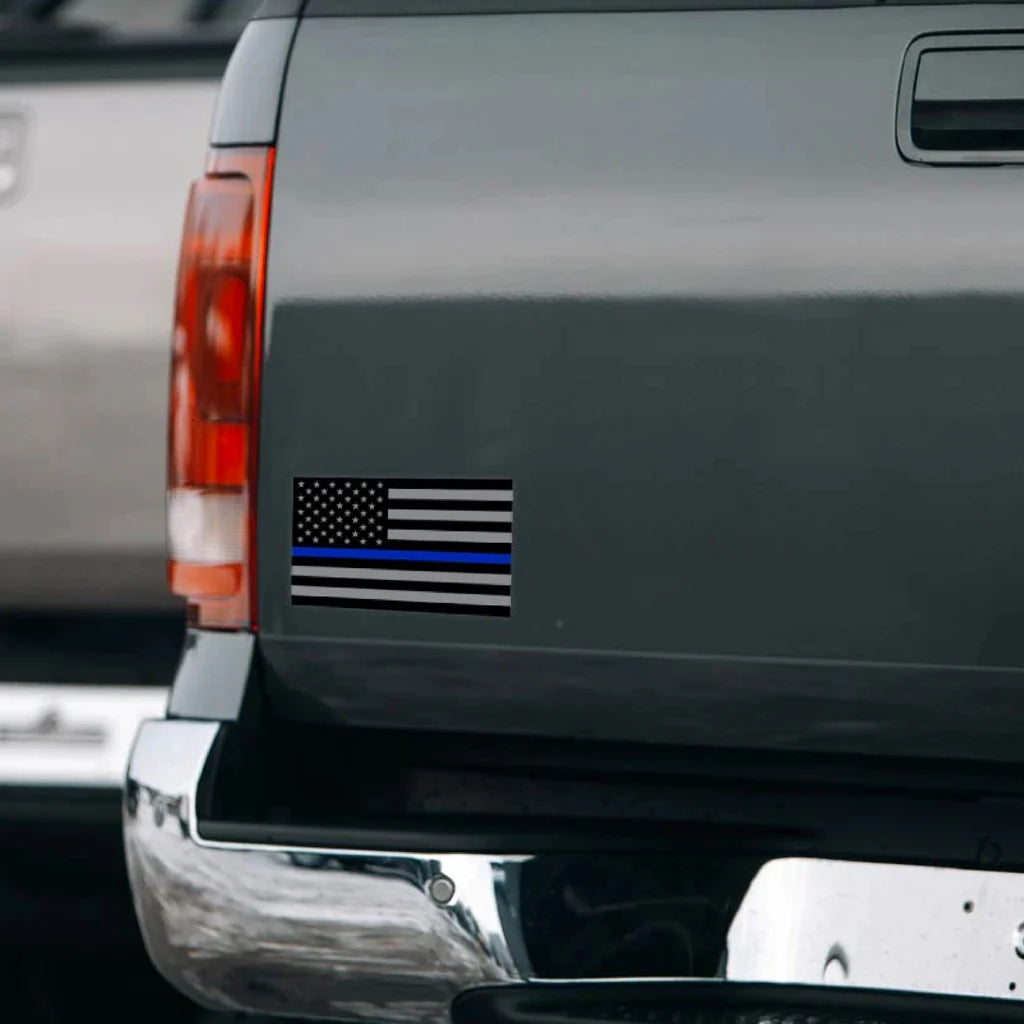 Magnet - Thin Blue Line Subdued American Flag
