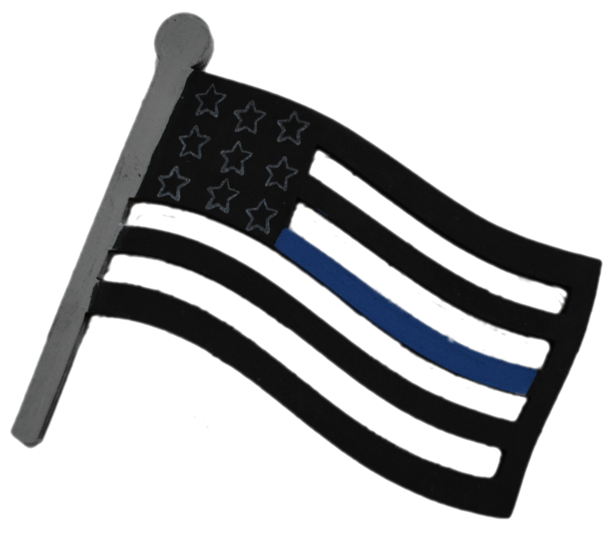 *LIMITED EDITION* Thin Blue Line Wooden Flag