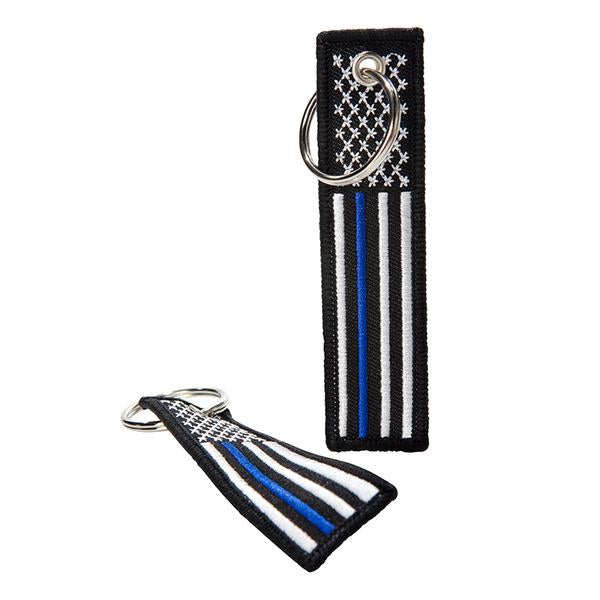 Thin Blue Line Flag Patch - Keychain