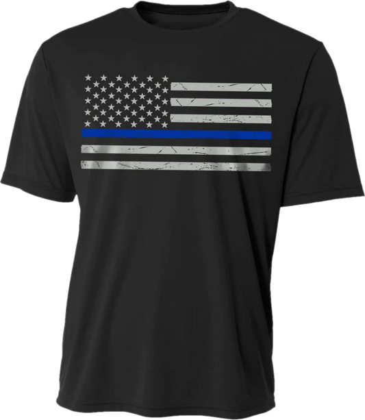 Thin Blue Line Classic Performance, Polyester Men's T-Shirt