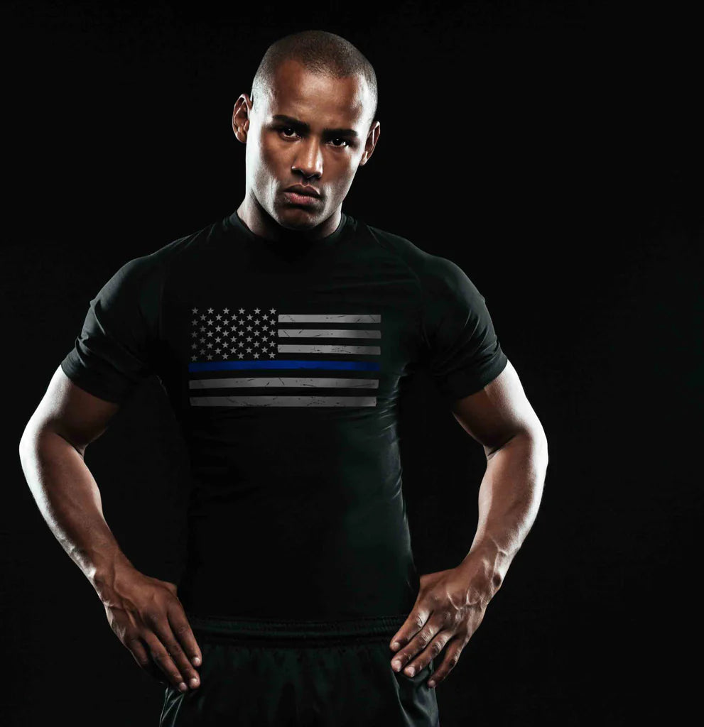 Thin Blue Line Classic Performance, Polyester Men's T-Shirt