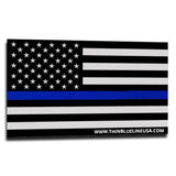 Wellington Police Department Thin Blue Line American Flag Sticker, Reflective
