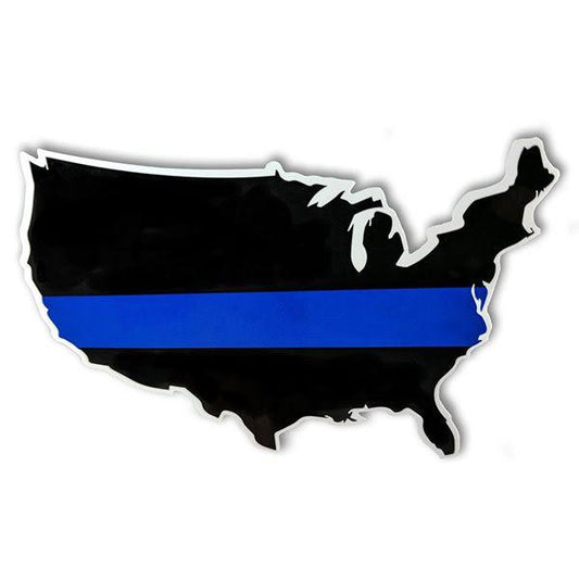 USA Thin Blue Line Sticker 3x5