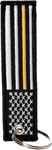 Thin Gold Line Dispatcher American Flag Patch Key Chain